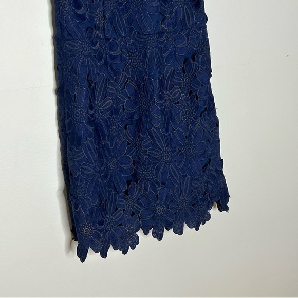 Saylor Revolve Sz M Navy floral Cut Out Open Back Cocktail Party Mini Dress - Picture 4 of 11